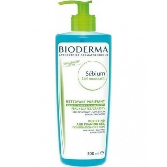 Bioderma Sebium Gel Moussant Απαλό Αφρίζον Τζελ Καθαρισμού για Μικτές & Λιπαρές Επιδερμίδες